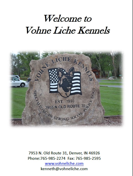 VOHNE LICHE KENNELS INC INFO PACKAGE CURRENT 12 FEB 2016